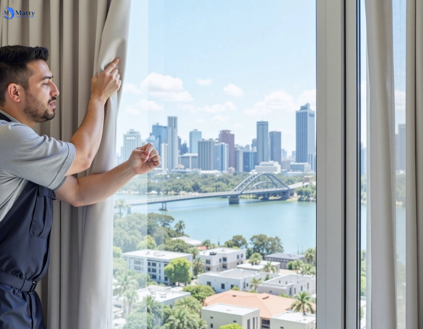 Professional curtain steam cleaning service mount-keira-nsw QLD by Matty Curtain Cleaning