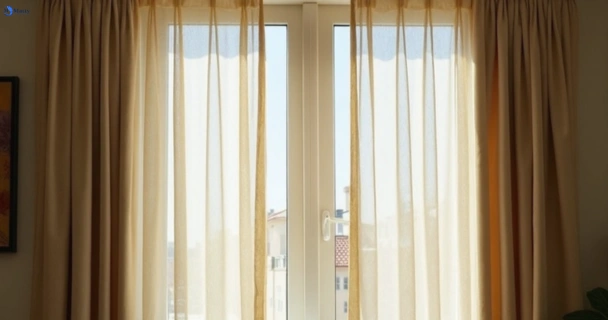Dusty and dull curtains in mount-keira-nsw before steam cleaning